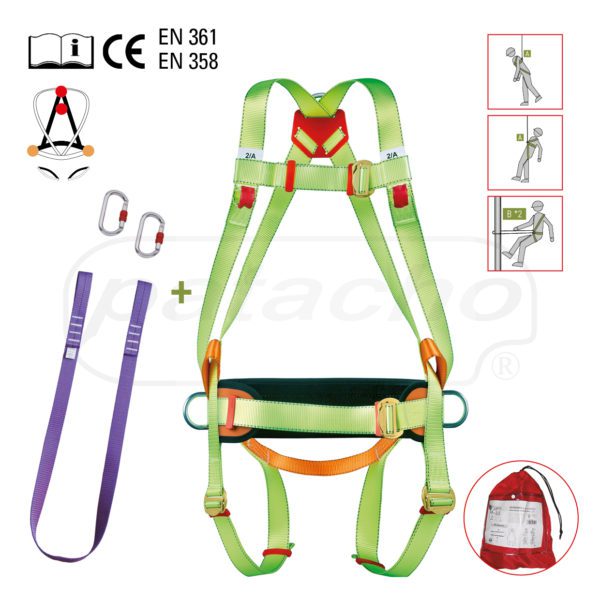 Back/front fall arrest harness (KIT3)