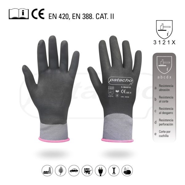 Micro-foan gloves black MAXIF1/7