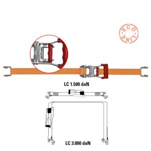 35 mm strap mooring system – 3,000 kg (open hook)