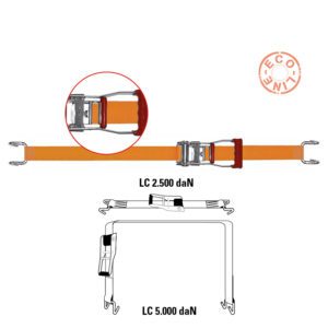 50 mm strap mooring system – 5,000 kg (open hook)