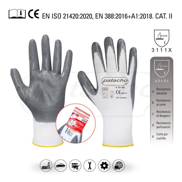 Nitrile gloves grey GU-305/10