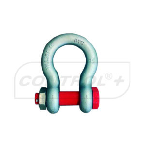 Lyre shackles, for pulling and lifting, with nut and locking device