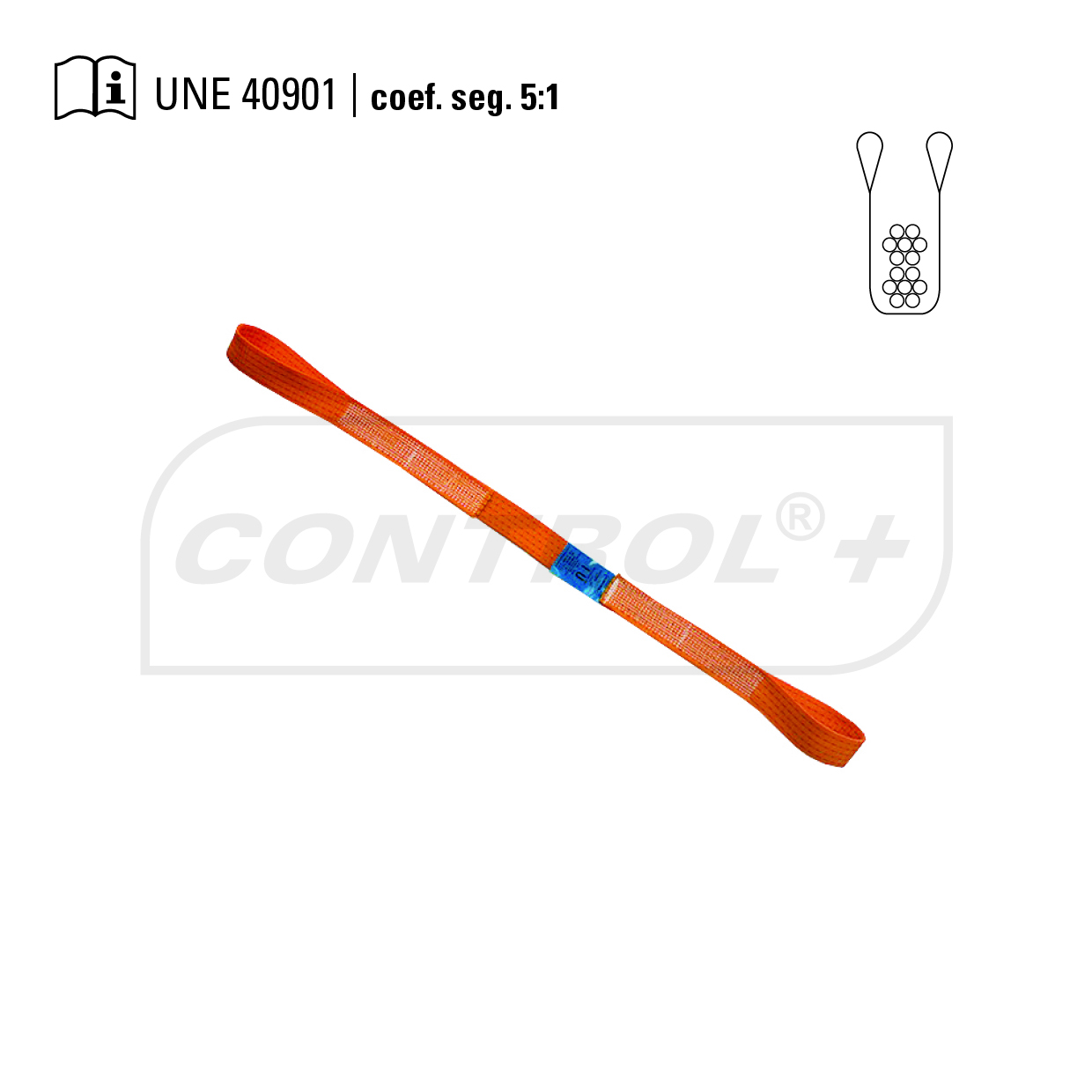 Eslinga plana un-solo-uso 1400-2800KG-3M