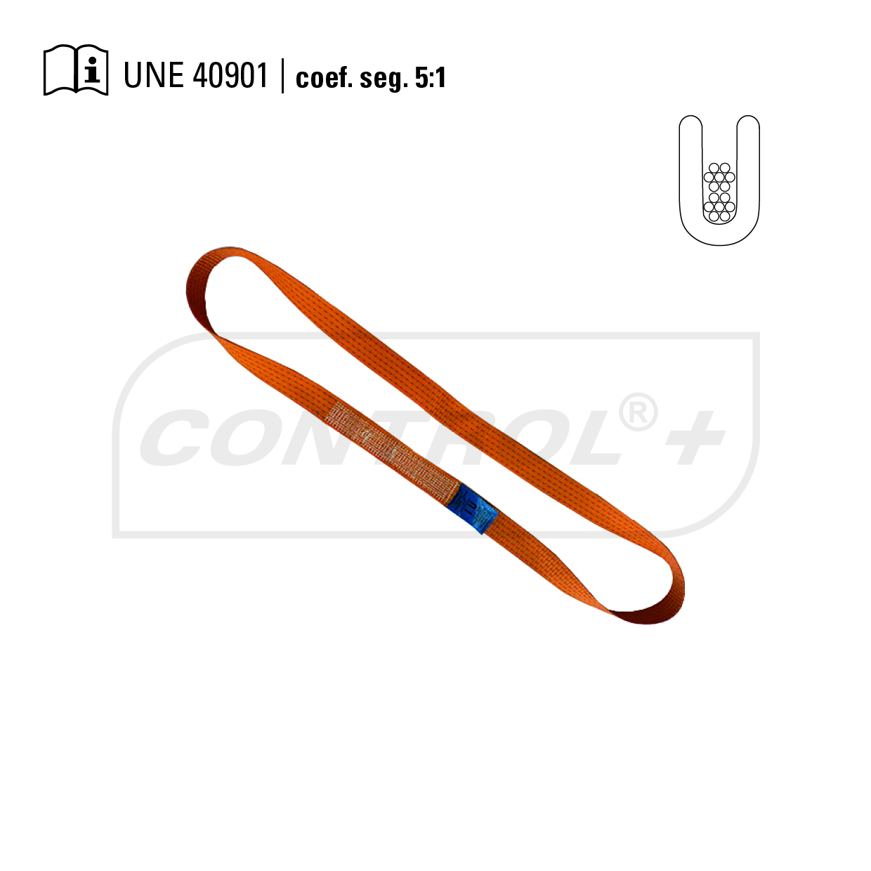 Single-use flat sling 2300-4600KG-3M